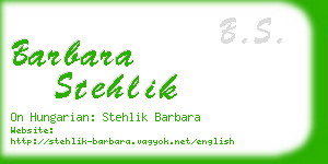 barbara stehlik business card